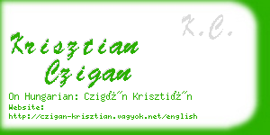 krisztian czigan business card